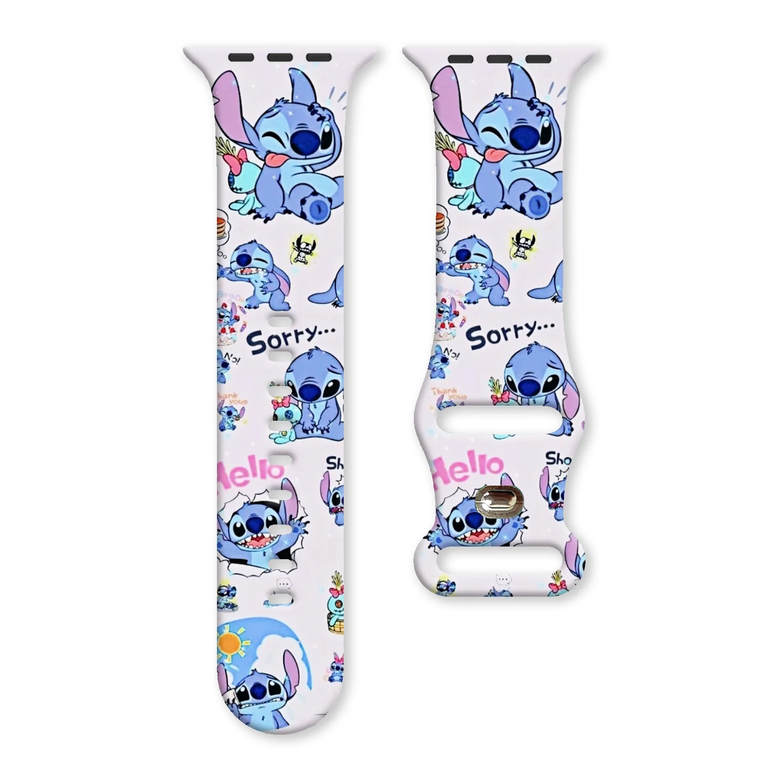 

Disney Stitch Silicone Printed Strap for Apple Watch 10 9 8 7 Band Replaceable Bracelet for iWatch 46mm 44mm 42mm 41mm Watchband