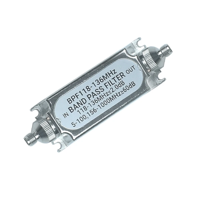 Полосовой фильтр BPF118-136 МГц, 50 Ом, полосовой фильтр, интерфейсы SMA, мощность 0,1 Вт