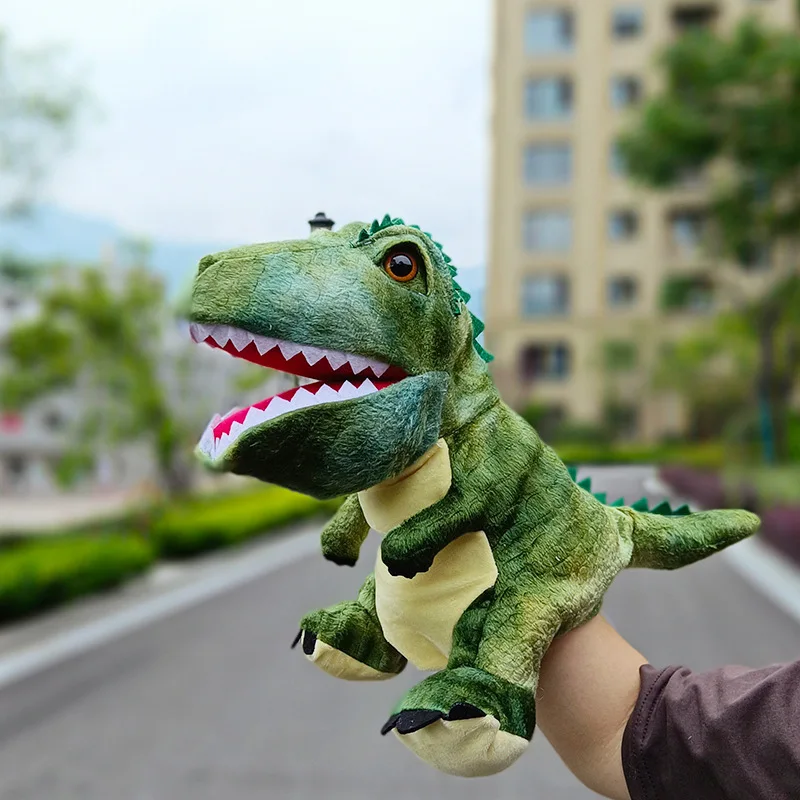 Figuras de acción de Parque Jurásico para niños, juguetes de dinosaurio Pterodáctilo de simulación, marioneta de mano, modelo educativo de peluche, 25-40cm