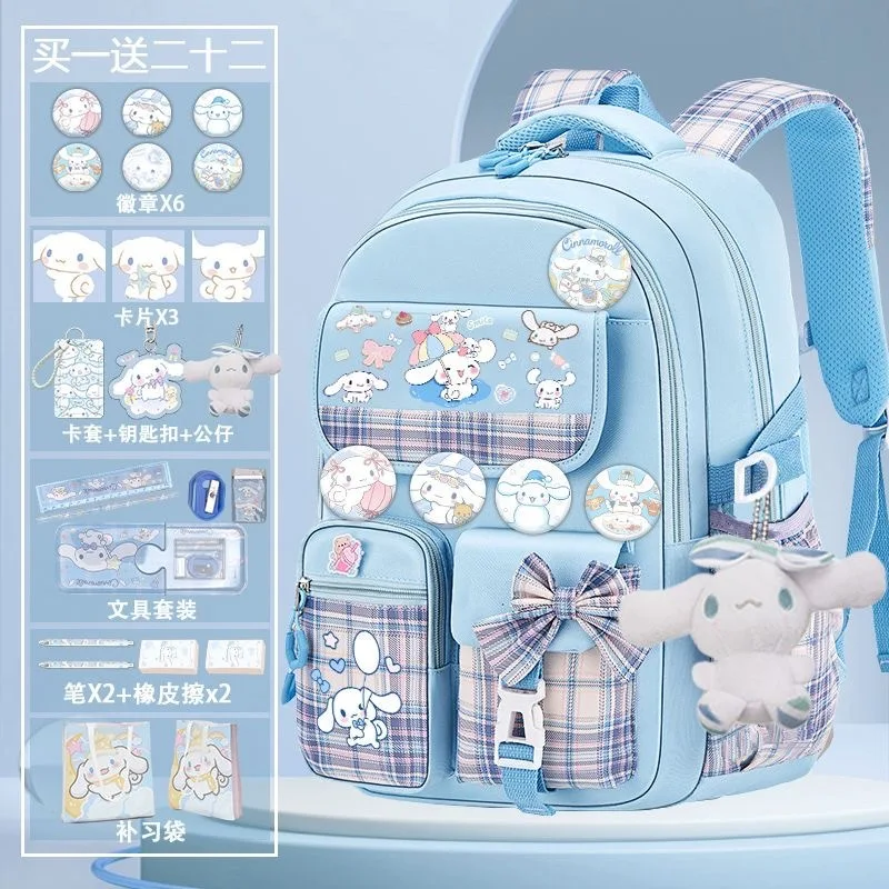 Sanrio Cinnamoroll Cute Fashion Printing Escuela Student Campus Backpack Mochilas Aestethic Bag Kawaii Large Capacity Bags Gift