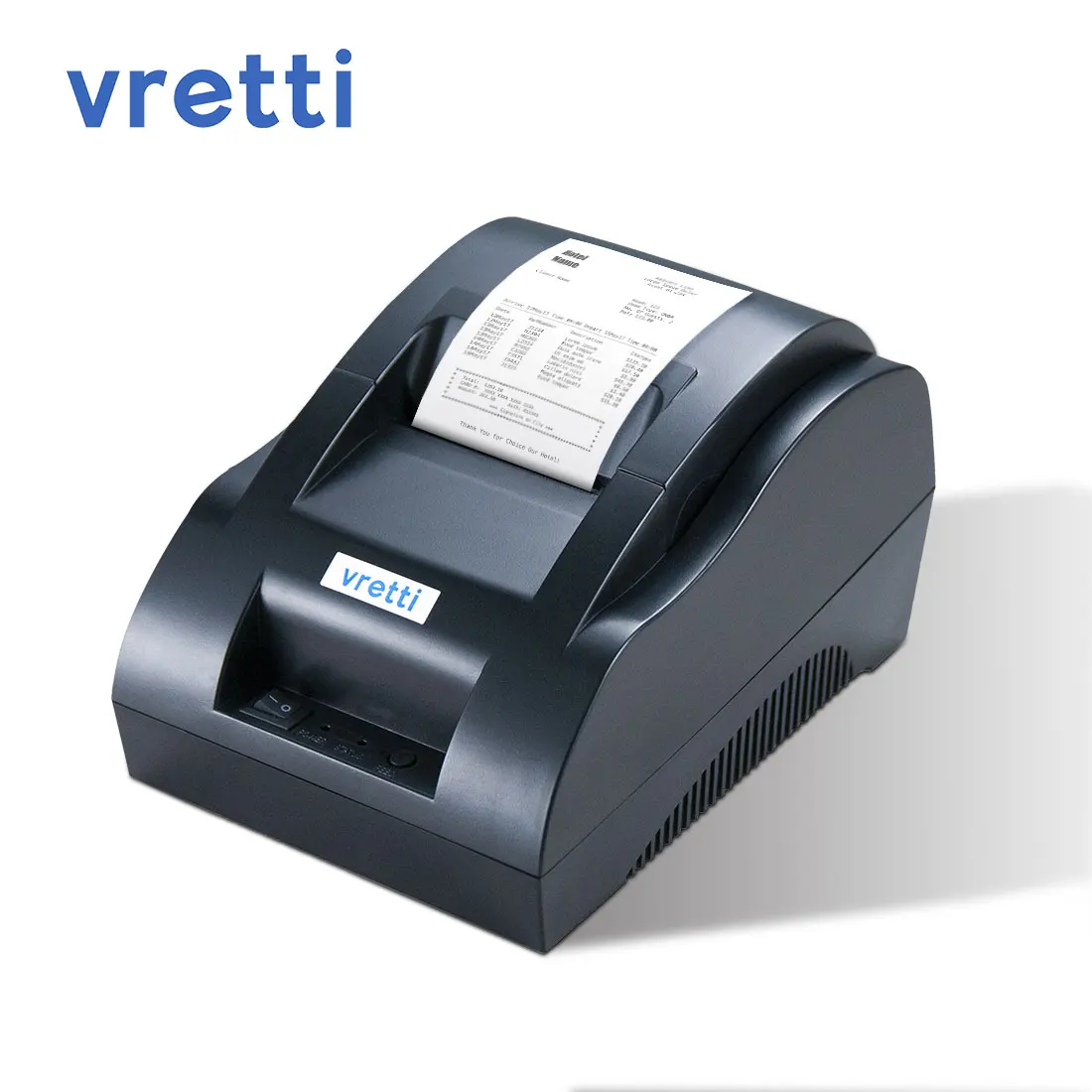 VRETTI 58IIZ Portabel Mini 58Mm Bluetooth Nirkabel Penerimaan Termal Tiket Printer Hitam Kecil USB Printer untuk Toko Supermaket