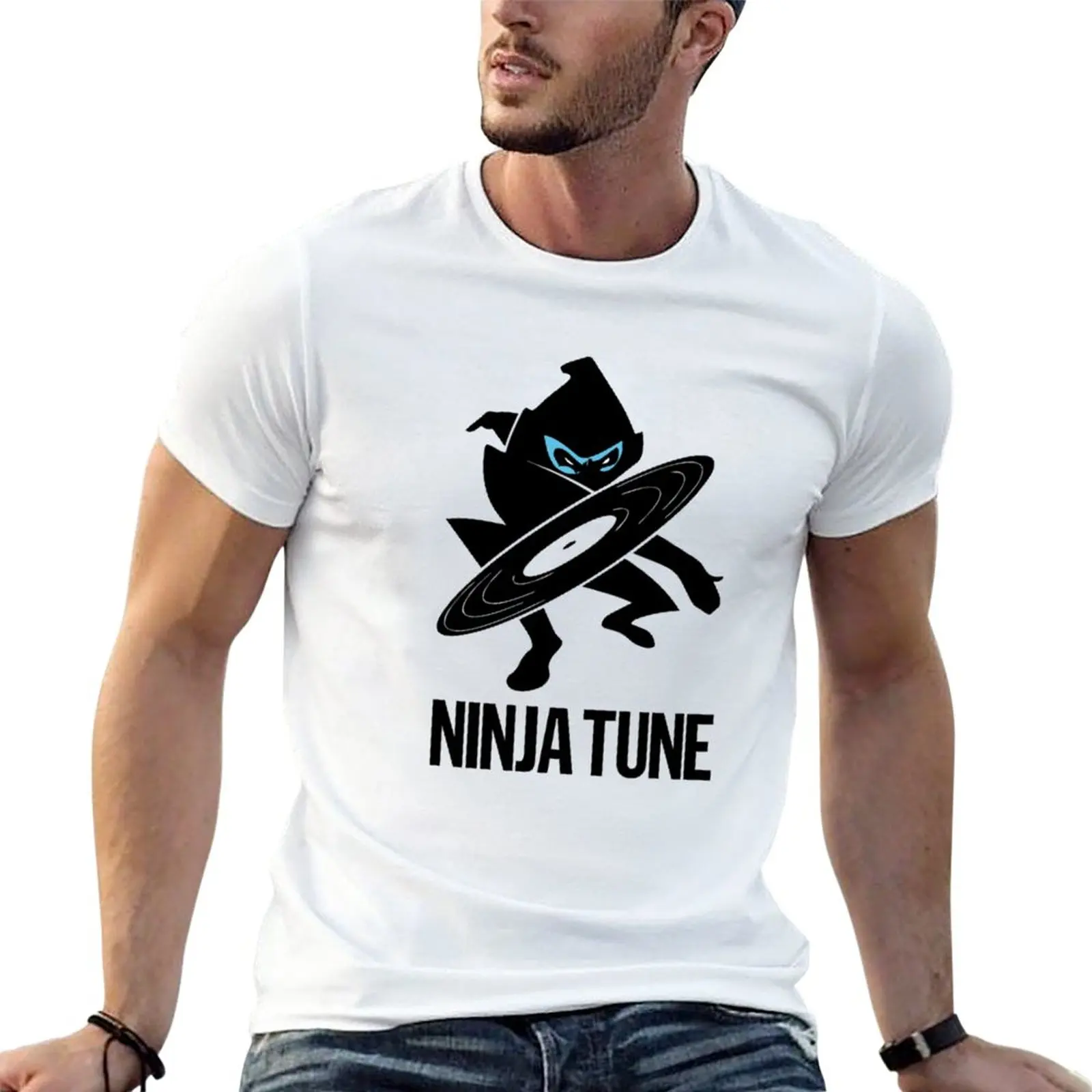 New Ninja Tune logo 2 (white background) Classic T-Shirt tops Short sleeve tee Aesthetic clothing plain black t shirts men