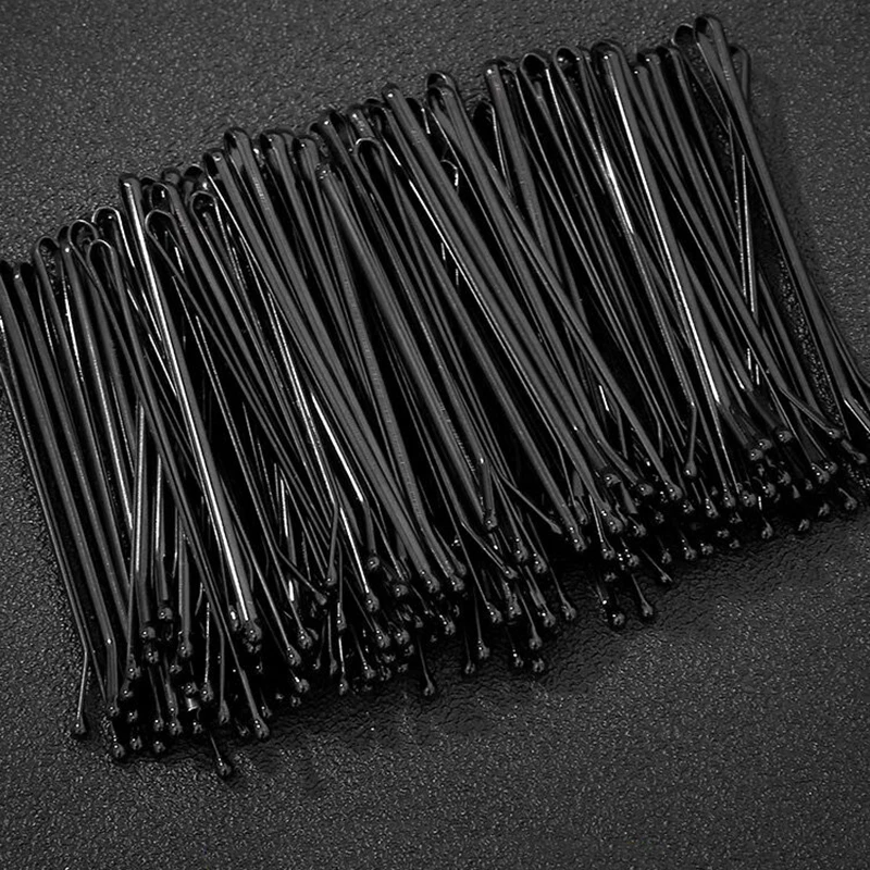 Black One-line Hair Clips Disposable Bobby Pin Headwear Headwear Barrettes Metal Invisible Waved BB Hairpins Grips Styling Tool