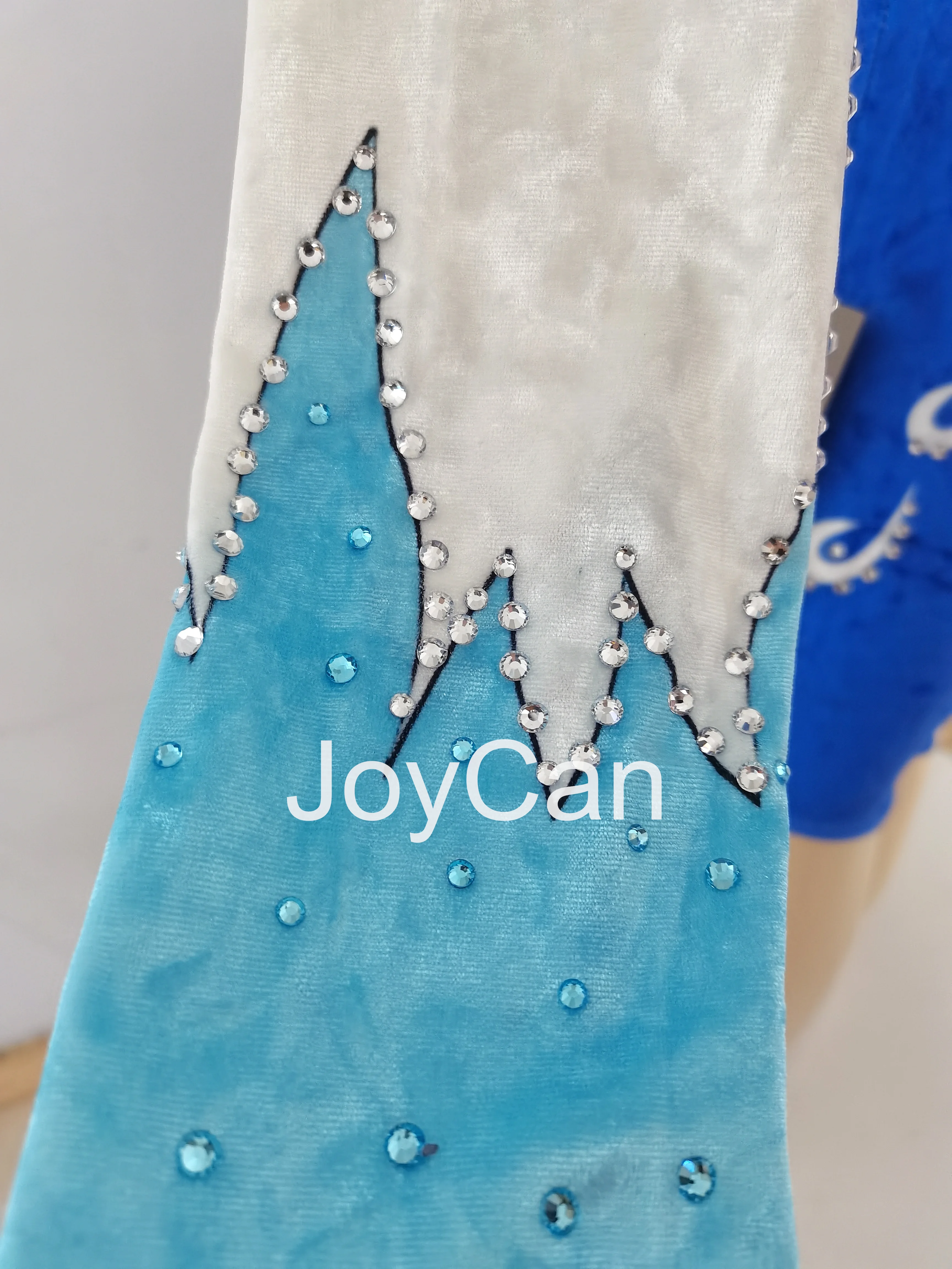 JoyCan-Elegante Collant de Ginástica Spandex para Mulheres e Meninas Azul, Dance Wear para Competição