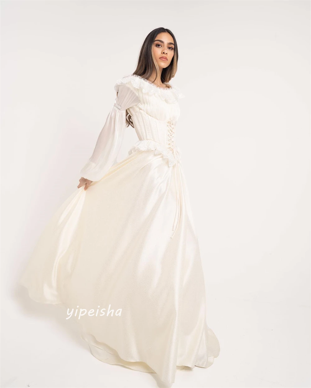 Prom Dress Saudi Arabia Prom Dress Saudi Arabia Satin Pleat Christmas A-line Off-the-shoulder Bespoke Occasion Gown Long Dresses