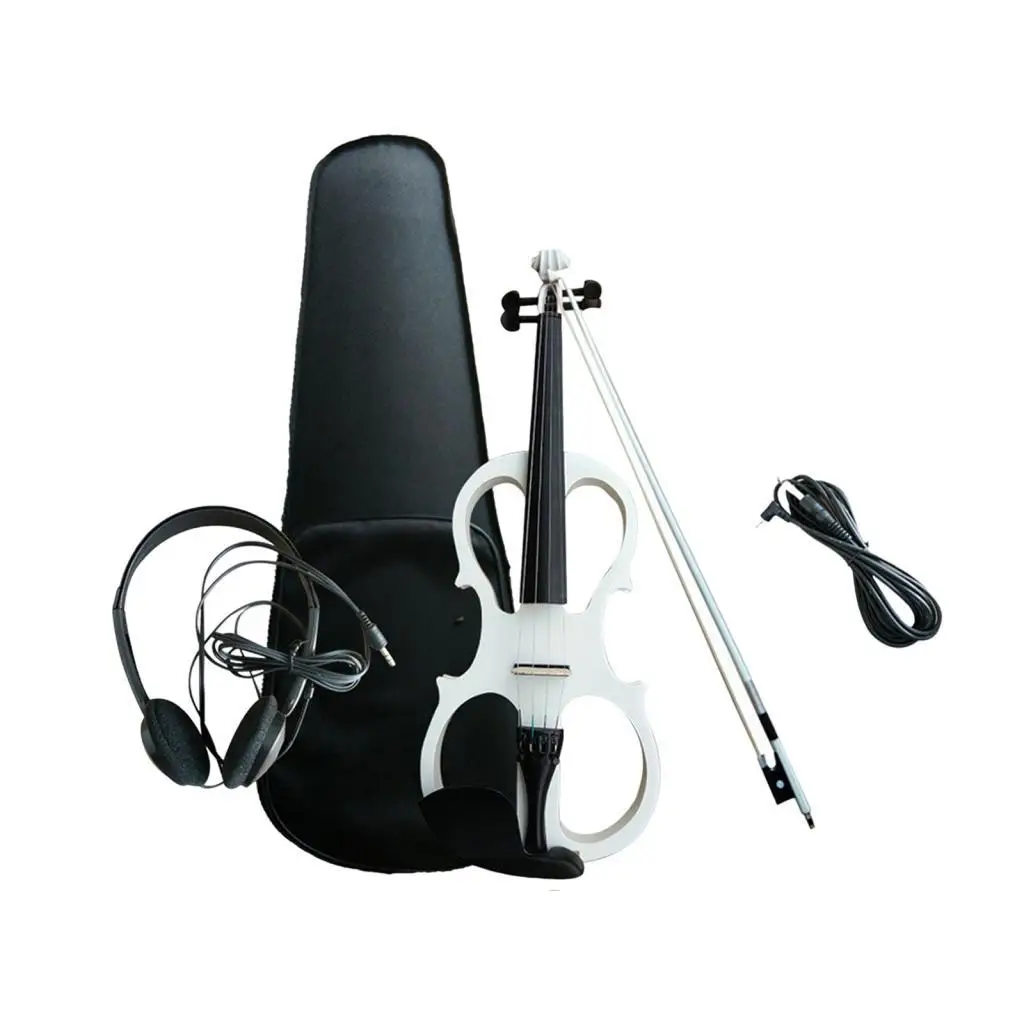 Electric Violin 4/4 Fiddle Headphone Silent Electric Violin for Violin Lover