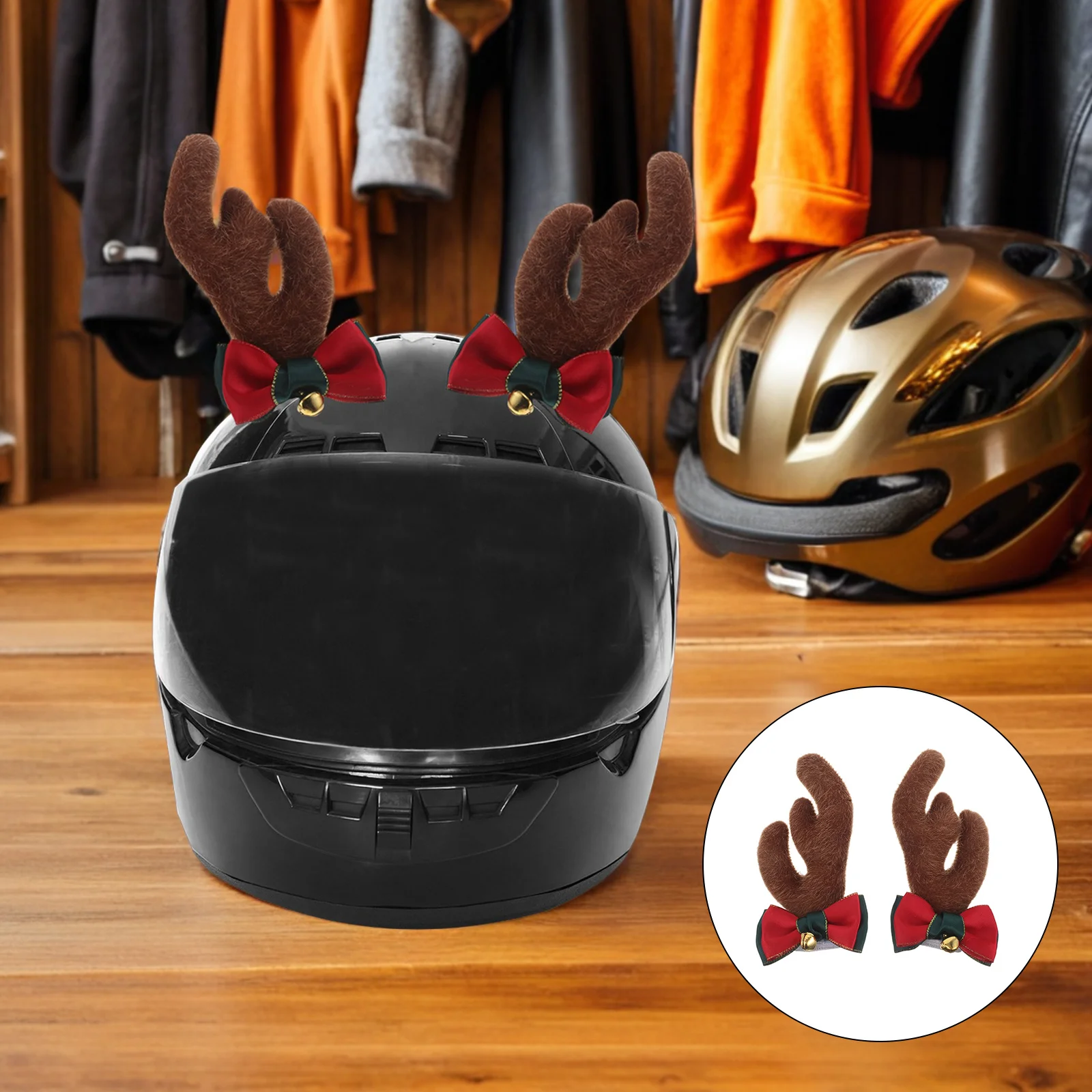 

1 пара рождественских украшений из оленьих рогов на присоске для велосипеда, мотоцикла, сноуборда, лыжных шлемов, праздничной вечеринки