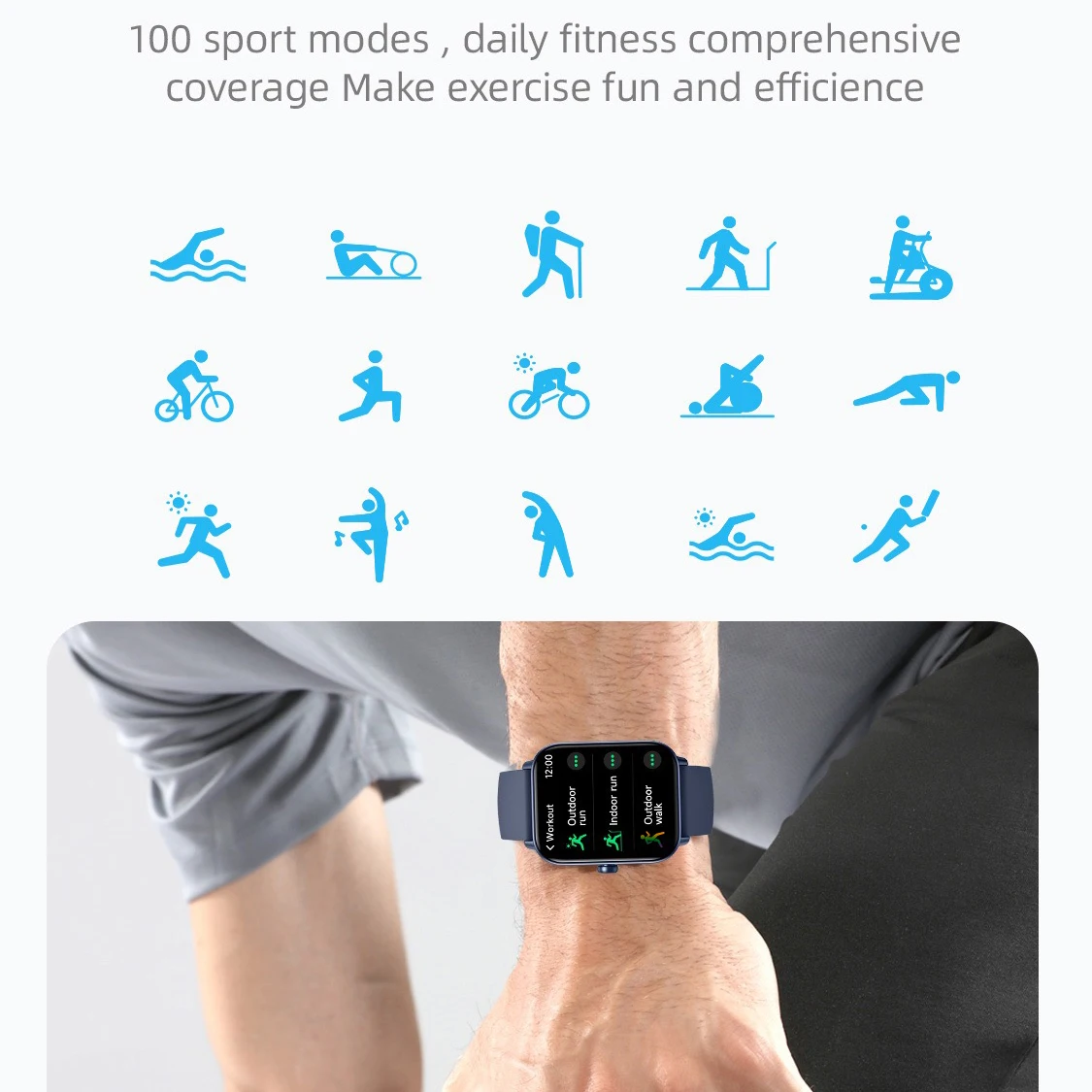 

New Smart Watches For Men Women Blue Tooth Call Smartwatch 1.8" Sports Fitness Voice Assistant Heart Rate Waterproof Bracelet