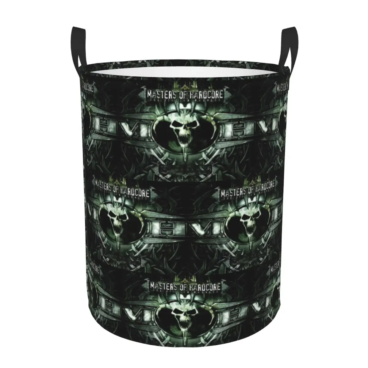 Custom Music Festival H-Hardcores Laundry Basket Collapsible Gothic Classical Clothes Toy Hamper Storage Bin for Kids Nursery