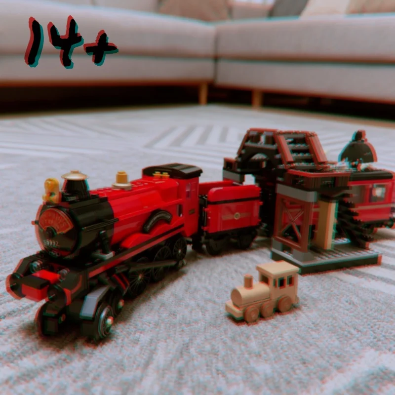 

5129 шт. с мини-куклами, горячий большой красный набор строительных блоков Hogwarts-Express, совместимый с коллекционными фигурками, модели