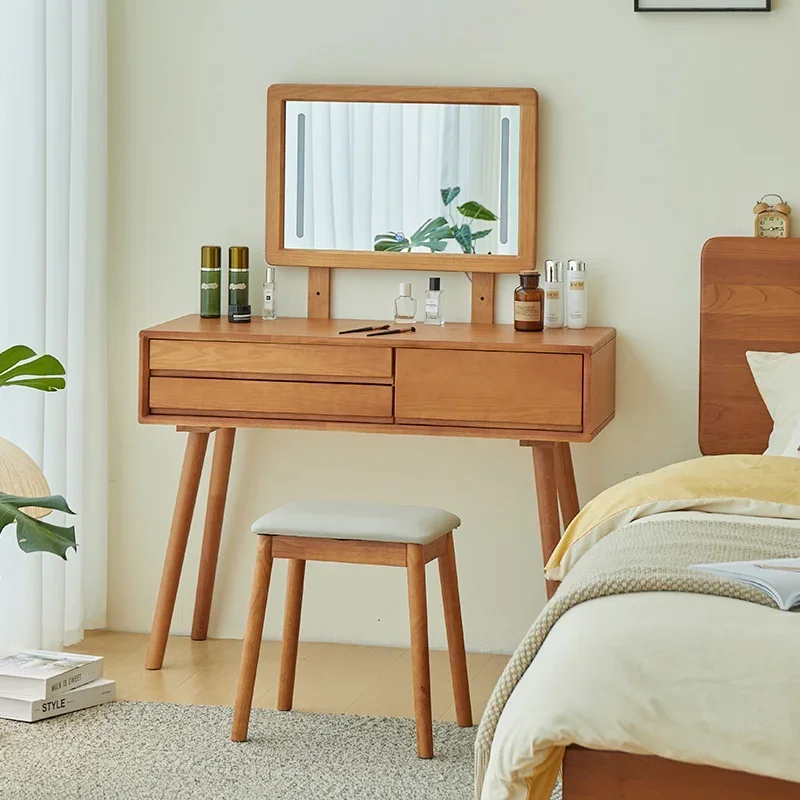 Square European Beauty Space Saving Makeup Aesthetic Vanity Table Drawer Cabinet Salon Organizer Penteadeira Feminina Furniture