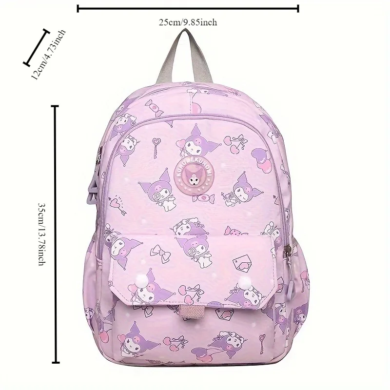 Sanrio Hello Kitty Kuruomi Melody Knapsack Cartoon Anime Student Teenagers Large Capacity Backpack Convenient Travel Bags Girl