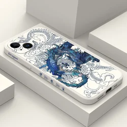 Blue Dragon Phone Case For iPhone 17 17 Air 16 16e 15 14 13 12 11 Plus Pro Max Mini Silicone Cover