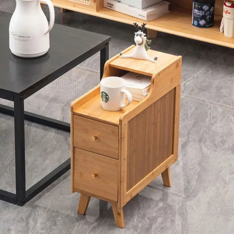 Multi-functional Super narrow bedside table small simple modern bedroom mini bedside shelf clip gap simple rental room storage