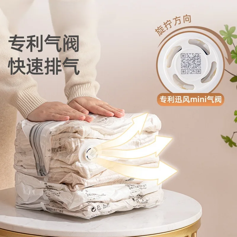 Vacuum storage bag No Need Pump update Large vaccum compressed bag for Clothes blankets travel space saving wardrobe Vacuum Bags