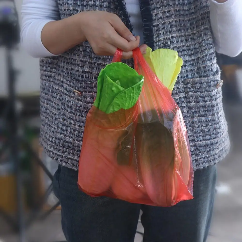 Sturdy Red Food Packaging Thicker Supermarket Retail Garbage Pouches Shopping Bag Plastic Bag Storage Bag