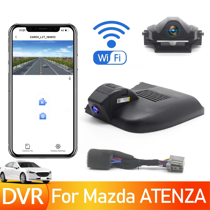 

UHD 2160P Plug and play Car DVR WIFI Dash Cam Front and Rear Camera Video Recorder Original For Mazda ATENZA 2019 2020 2021 2022