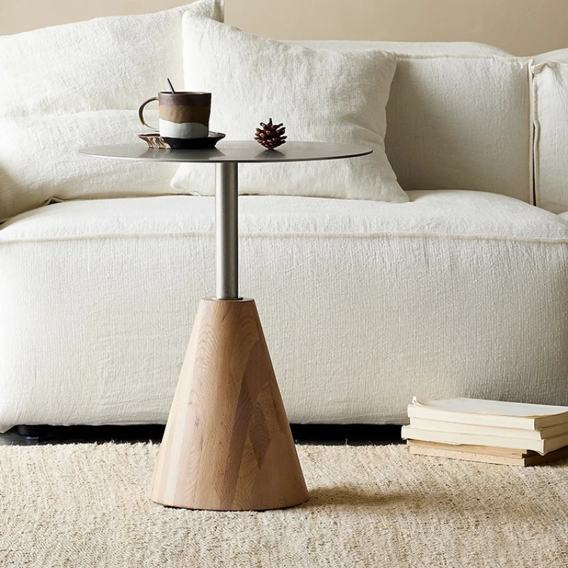 

Household log color sofa solid wood movable creative edge