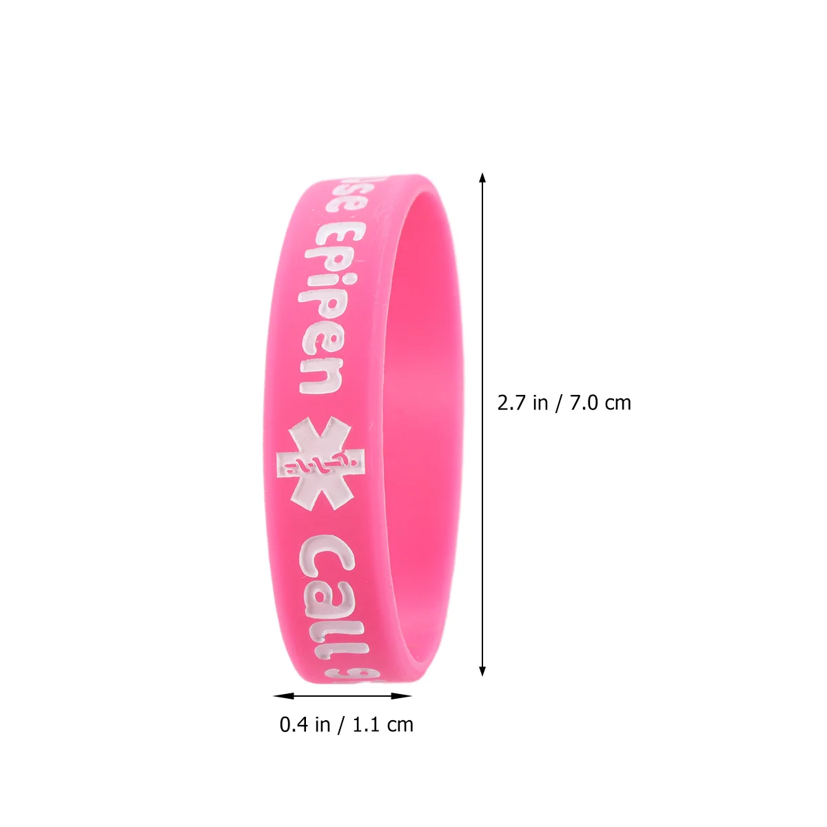 

4Pcs Silicone Medical Warning Bracelets Wristbands Pink Durable Comfortable Party Gift Bracelet Bracelet