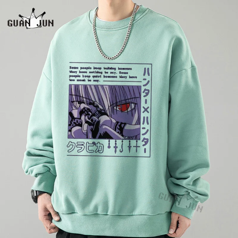 Men Sweatshirts Hunter X Hunter Women Pullovers Hoodies Killua Zoldyck Devil Eye Print Hoodie Anime Hoody Streetwear Tops Male