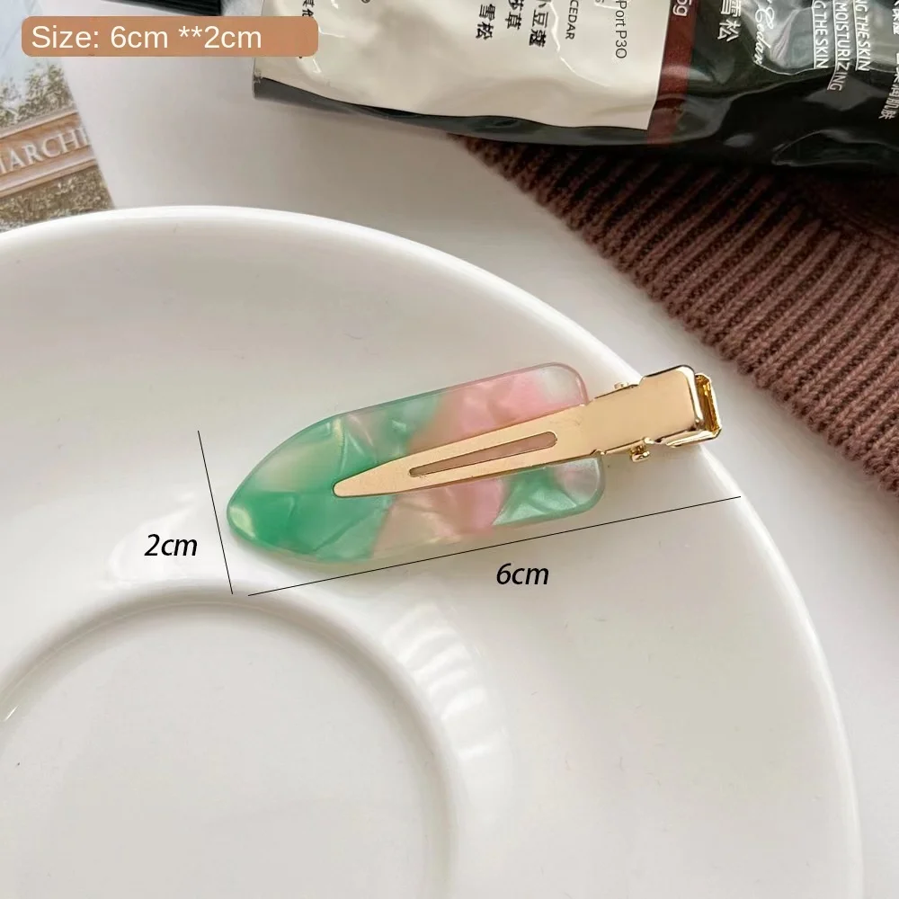 Новая ацетатная бесшовная заколка для волос, головной убор, аксессуары для волос, заколка для волос без складок, красочная укладка волос, женские заколки без изгиба