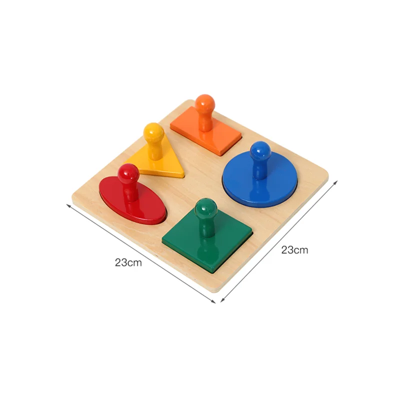 Forma geométrica de madeira quebra-cabeça brinquedos para crianças montessori cor/forma cognição jogo correspondência bebê habilidade motora fina prática