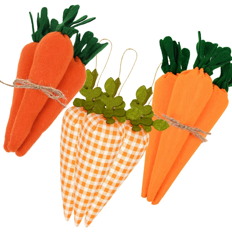 

3/1pcs Nov Woven Easter Carrots Ornaments Hanging Pendant for Easter Home Decorations Supplies 2023 Kids Easter Favors Gifts Toy