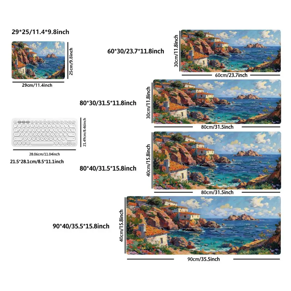 Sunset coast table mat mousepad large size game card pad bring natural scenery indoor office desktop laptop