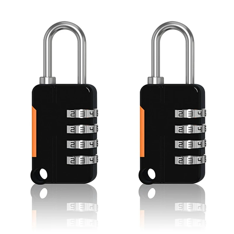 2PCS 4 Digit Number Combination Pad Lock Padlock Outdoor Waterproof Lock Suitcase Luggage Security Coded Lock Durable