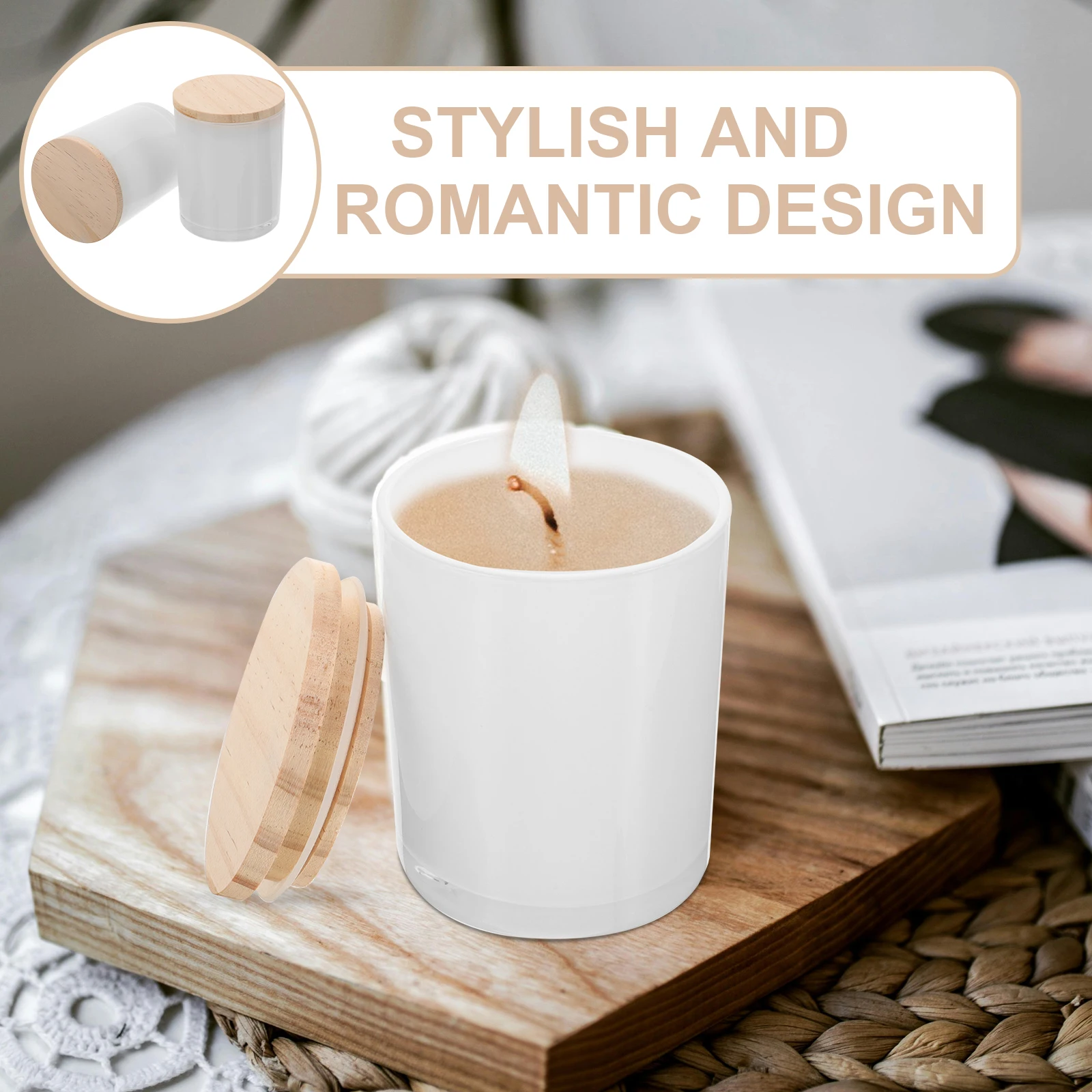 

4Pcs Glass Cups Empty Jars Portable Leakproof for DIY Aromatherapy Scented Making Decor Glass Holder