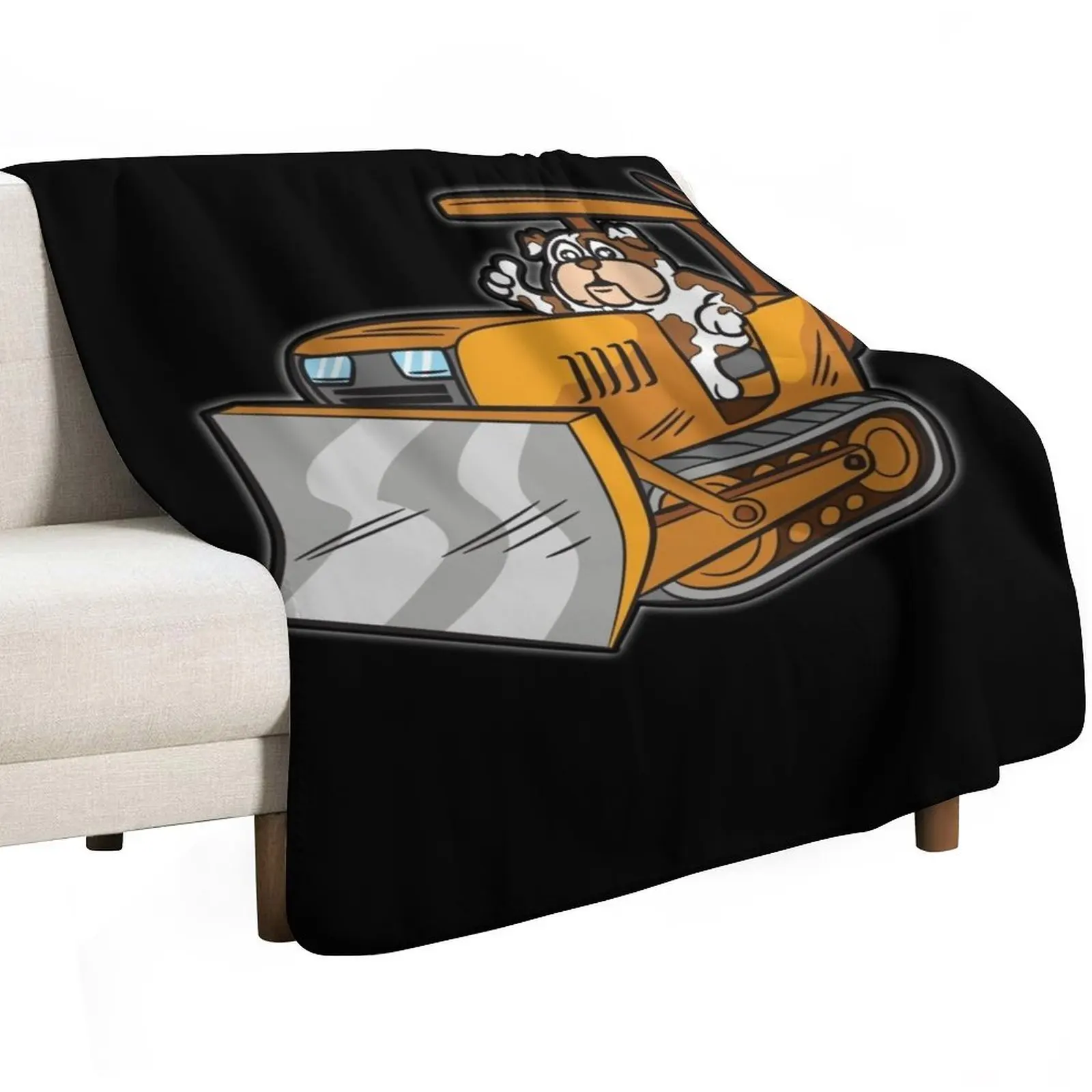 BULDOGG BULLDOZER Heavy excavator operator Throw Blanket Vintage Nap Sofa Throw Plaid for babies Bed covers Blankets