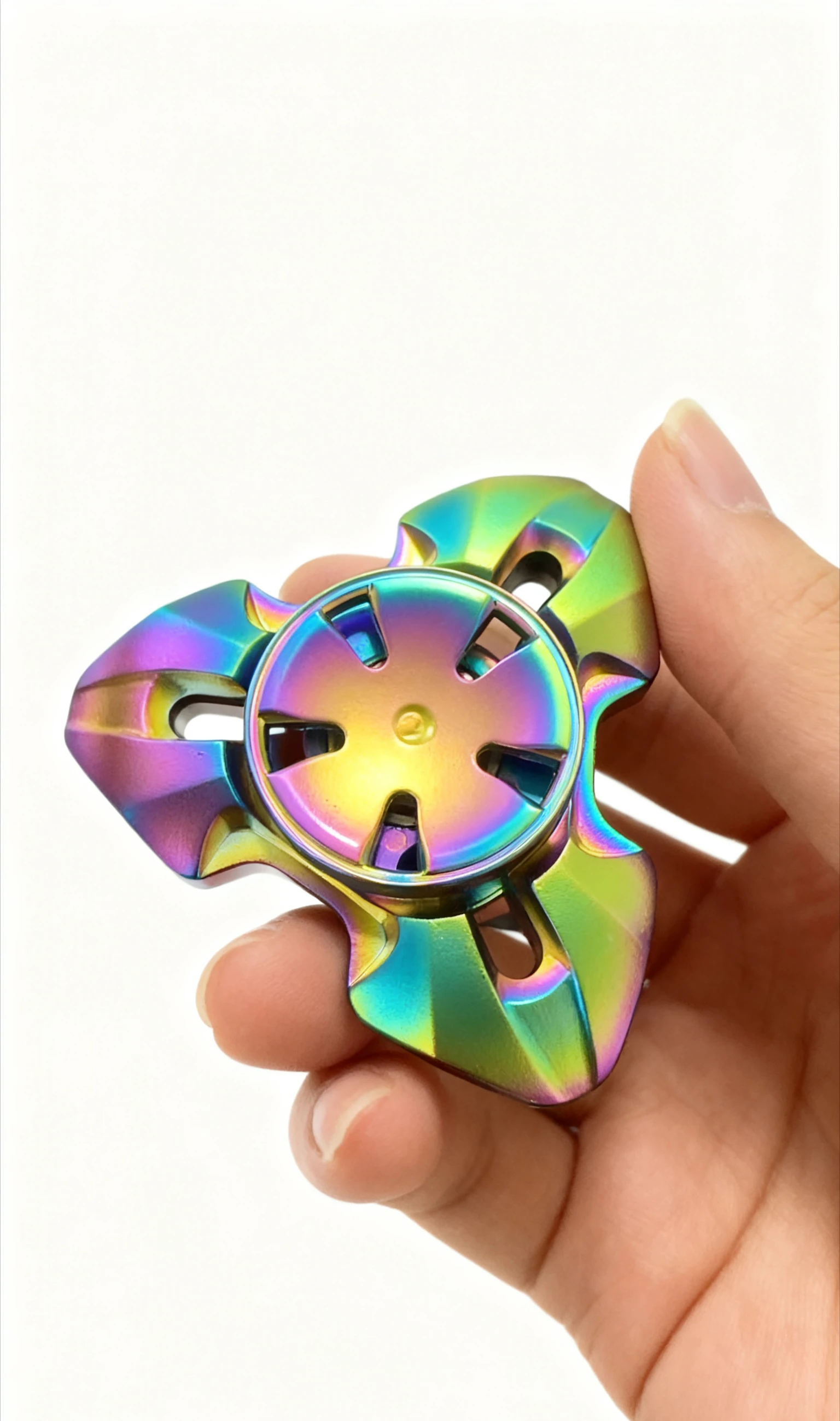 EDC Metal Fidget Spinner Tri-Spinner High-Speed Hand Spinner Stress Relief Toy for Focus Anxiety Adults