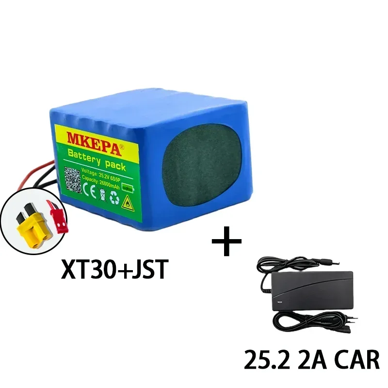 Paquete de batería de litio 25,2 v 18650 6s5p 26Ah batería de iones de litio recargable de alta capacidad para fuente de alimentación al aire libre coches de juguete eléctricos