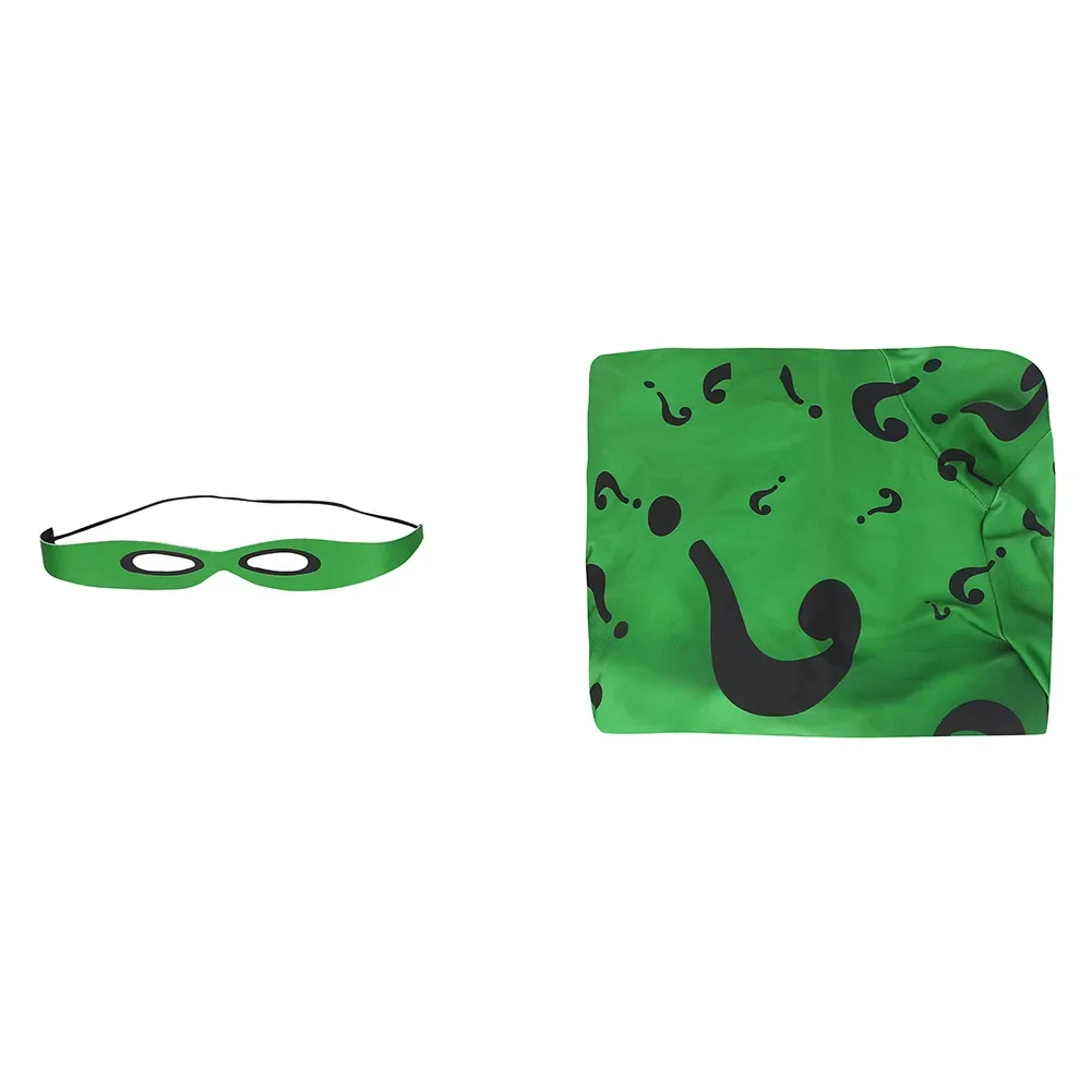 Riddler Cosplay Costume Jumpsuit Outfits Halloween Carnival Suit