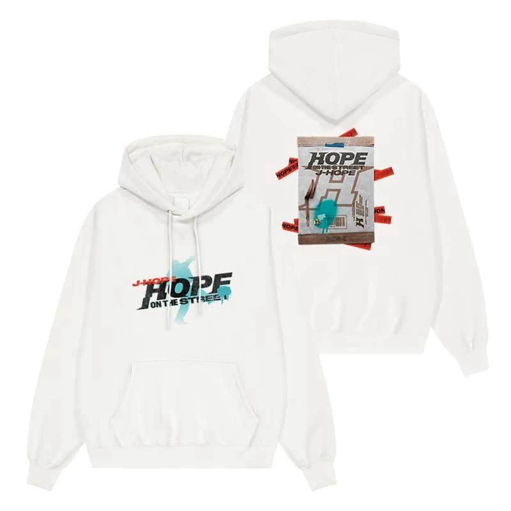 Album HOPE ON THE STREET jJ-HOPE peripheral same hoodies y2k Hooded shirt Top Women clothing loose Pullover cardigan Sweatshirts