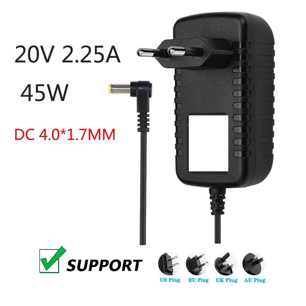 DC 20V 2.25A 45W 4.0*1.7mm Laptop Power Adapter For Lenovo Charger Ideapad 100 100s yoga310 yoga510 AC Adapter Charger ADL45WCC