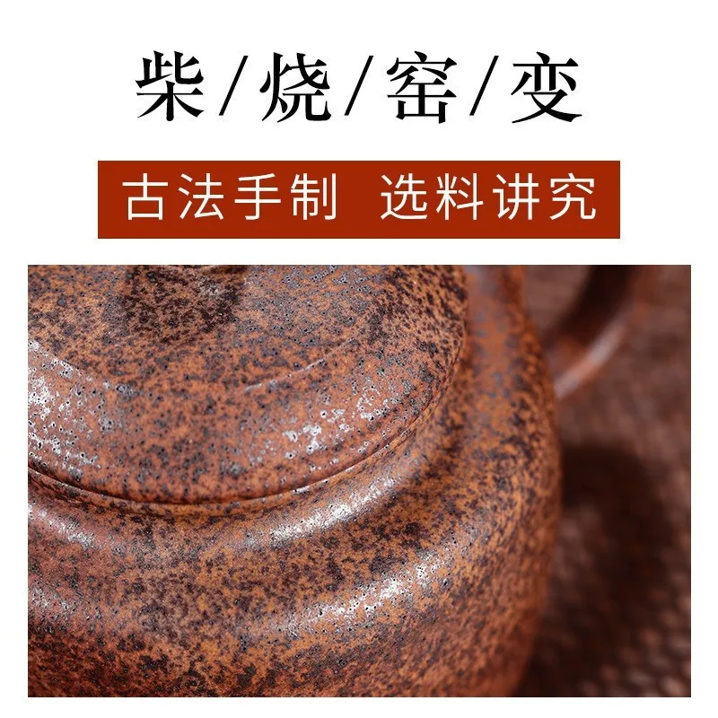 Inverted Xishi Yixing Purple Sand Teapot Teapot Wang Qinglong Pure Handmade Purple Sand Teapot Segment Mud Firewood Burning Dezh