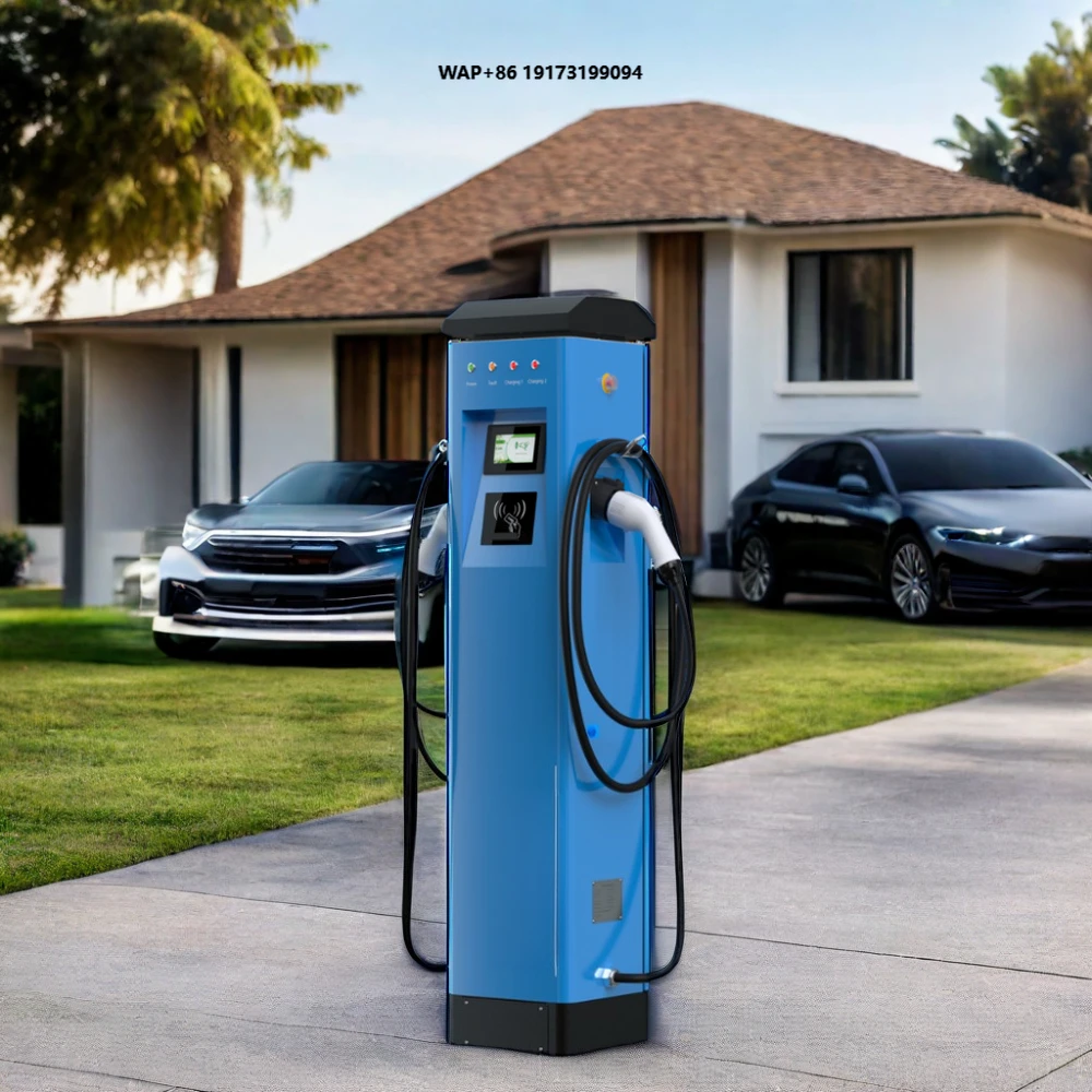 

POS Credit EV Charging Station 32A 22kw Floor-mounted with CE Certification 4.3inch Screen Ev Charger with Credit Card Reader