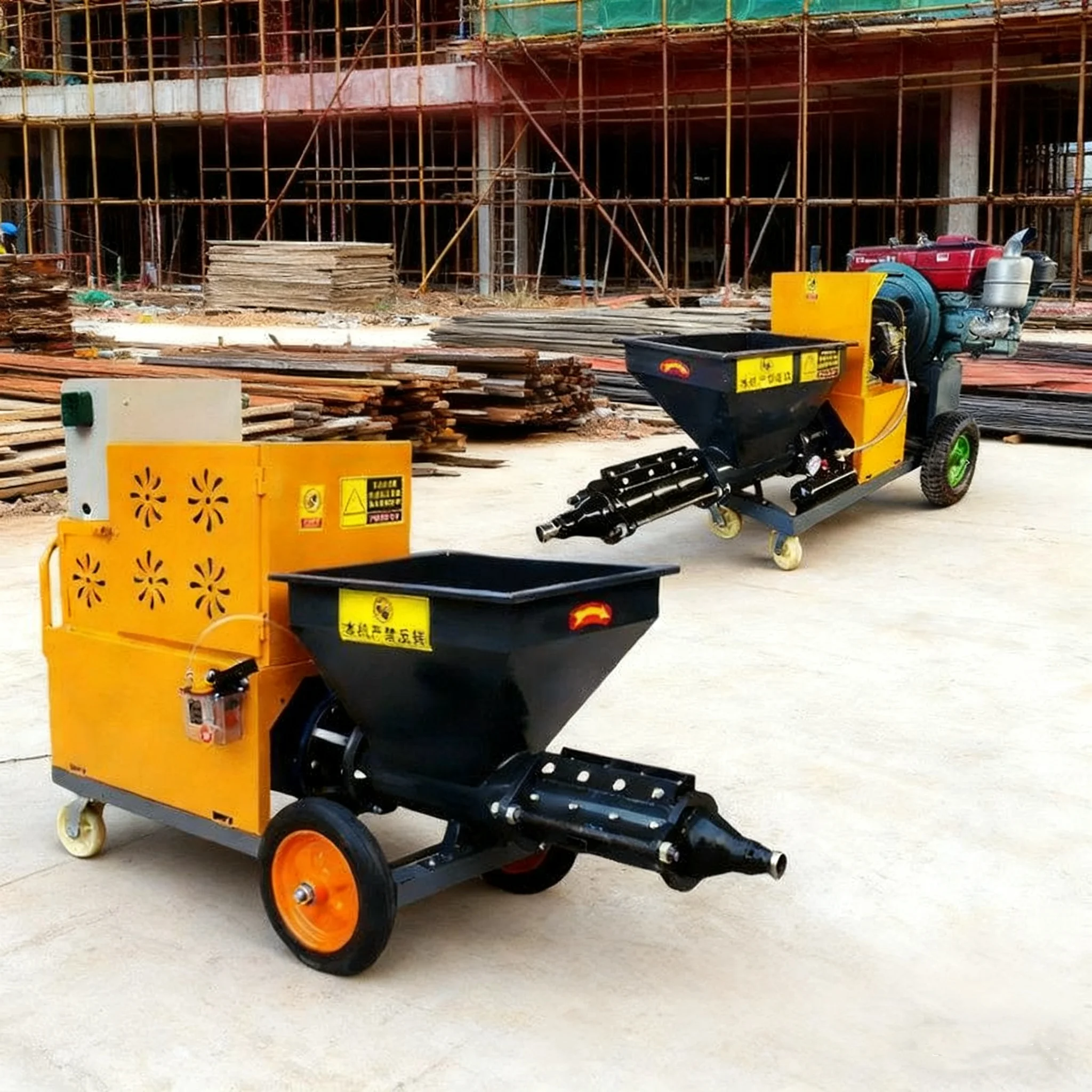Automatic Electric Wall Cement Plastering Motor Sprayer 311 Portable High Efficiency Construction Use