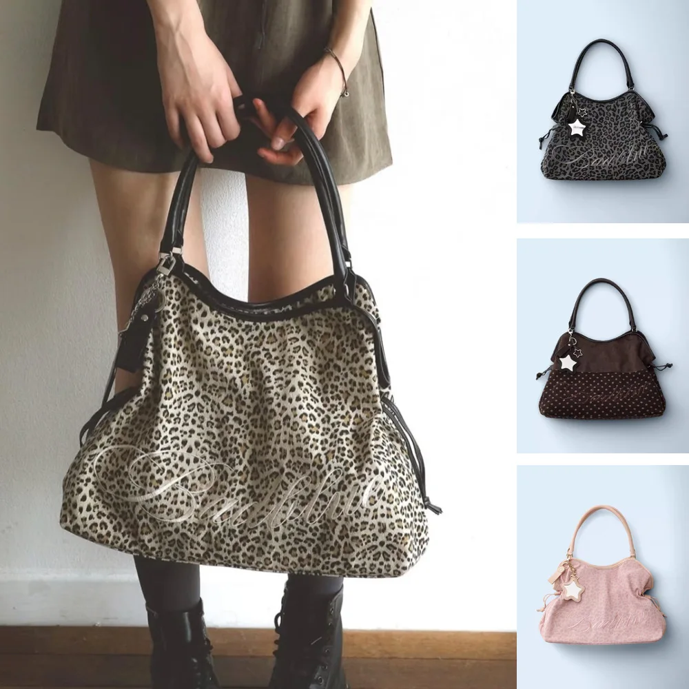

FIRMRANCH Cute Tubular Design Sexy Leopard Print Dairy Cow Pattern Women's Single Shoulder Cylinder Bag Crossbody Purse