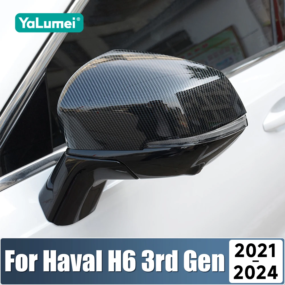 

For Haval H6 3rd Gen 2021 2022 2023 2024 GT DHT PHEV ABS Car Rearview Mirror Side Trim Cover Decoration Shell Case Accessories