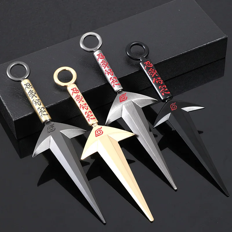 Hot Naruto Namikaze Minato Prop Art of Flying Thunder God Kunai Metal Craft Model Turn Ninja Collect Figurine Toys Gifts