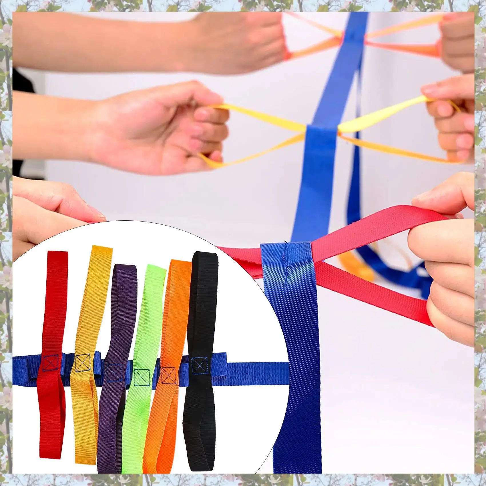 

X18A-Children's Walking Ropes For Preschool Daycare School Kids Outdoor Colorful Handles For Up To 12 Children 2 Teachers