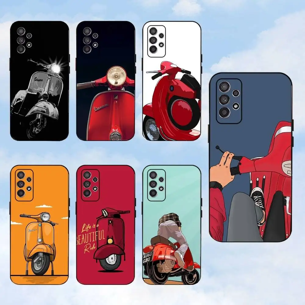 

Epc V-Vespa Scooter Phone Case For Samsung S25,S24,S23,S22,S21,S20,S10,Ultra,Plus,Lite,FE,Soft Silicone Black Cover