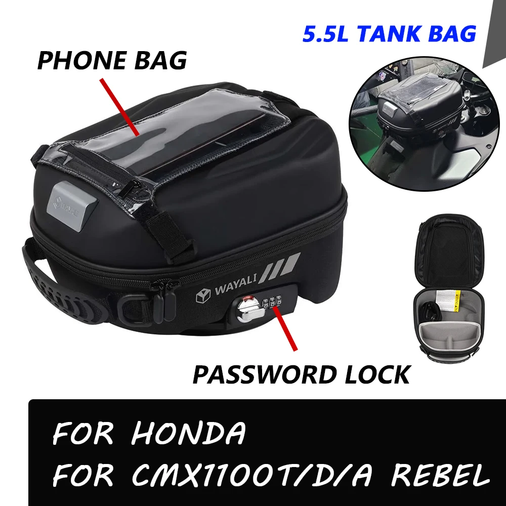 Motorcycle Accessories Tank Bag Luggage Backpack Tanklock Navigation Bags For HONDA CMX1100T CMX1100D CMX1100A Rebel 1100 DCT