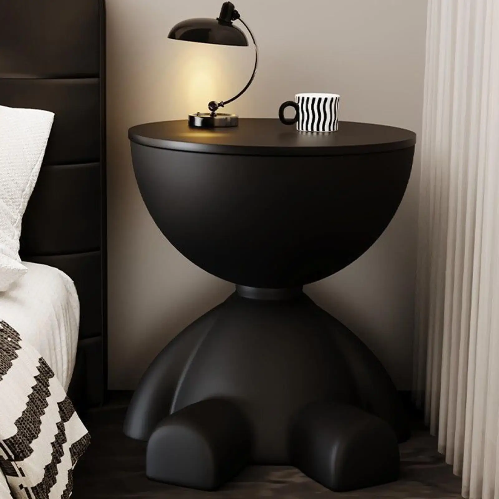 Coffee Table Sofa Side Table Movable Coffee Table Simple Home Living Room Round Table Side Table Small Table Storage Rack image 5