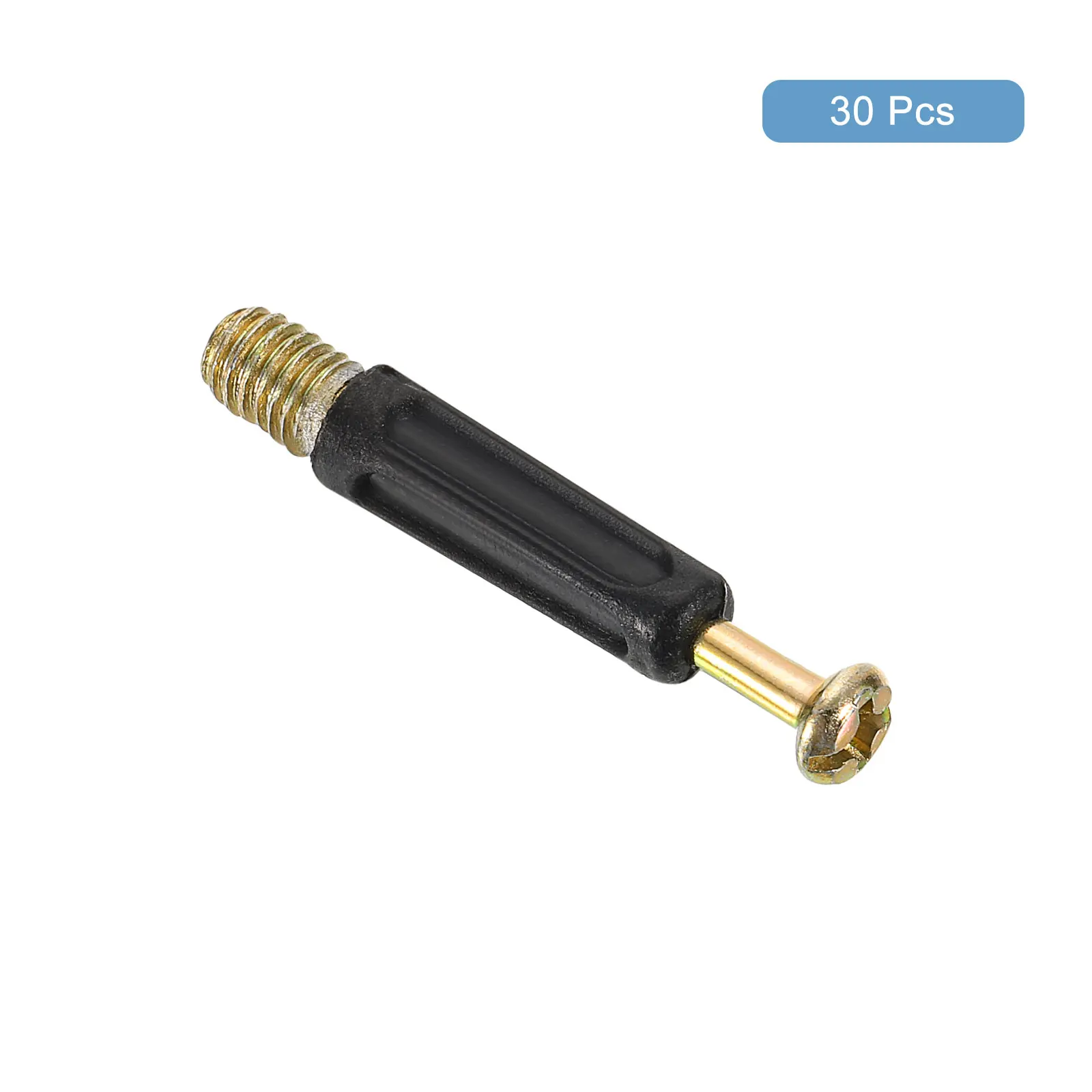30/45Pcs 32/35/40mm Furniture Connecting Fittings Thread Bolts Dowels Screws Metal Dowel Fitting Fasteners for Cabinet Drawer