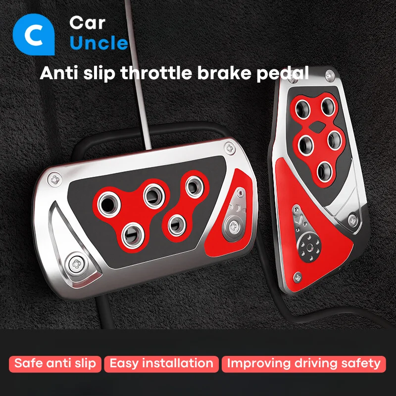 2PCS Hot-Selling Car Foot Pedal Brake Pedal Cover Fuel Foot Pad Kit Anti Slip