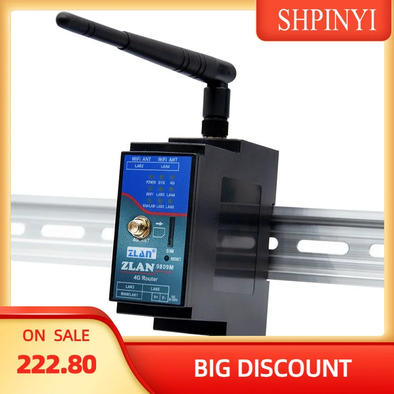 4G wireless router Industrial grade rail card wifi multi-network port Internet stable mobile networking module ZLAN ZLAN9809M