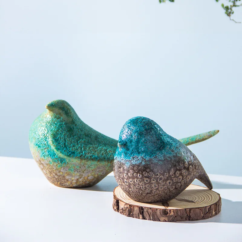 

2025 Boho Chic Bird Figurine Southeast Asian Inspired Ceramic Decor Instagrammable Living Room Art Piece for Home Styling